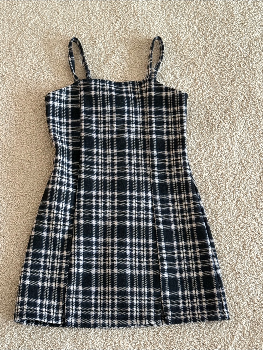 Art Class Girls’ Black White Plaid Fit & Flare Dress Size 6/7